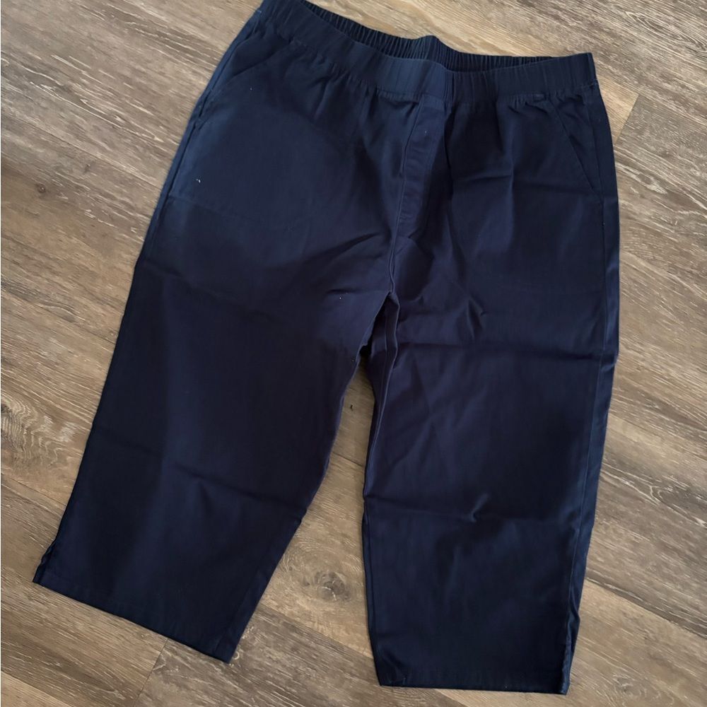 Navy Denim & Co.Twill skimmer Pants Sz Med - Picture 2 of 5